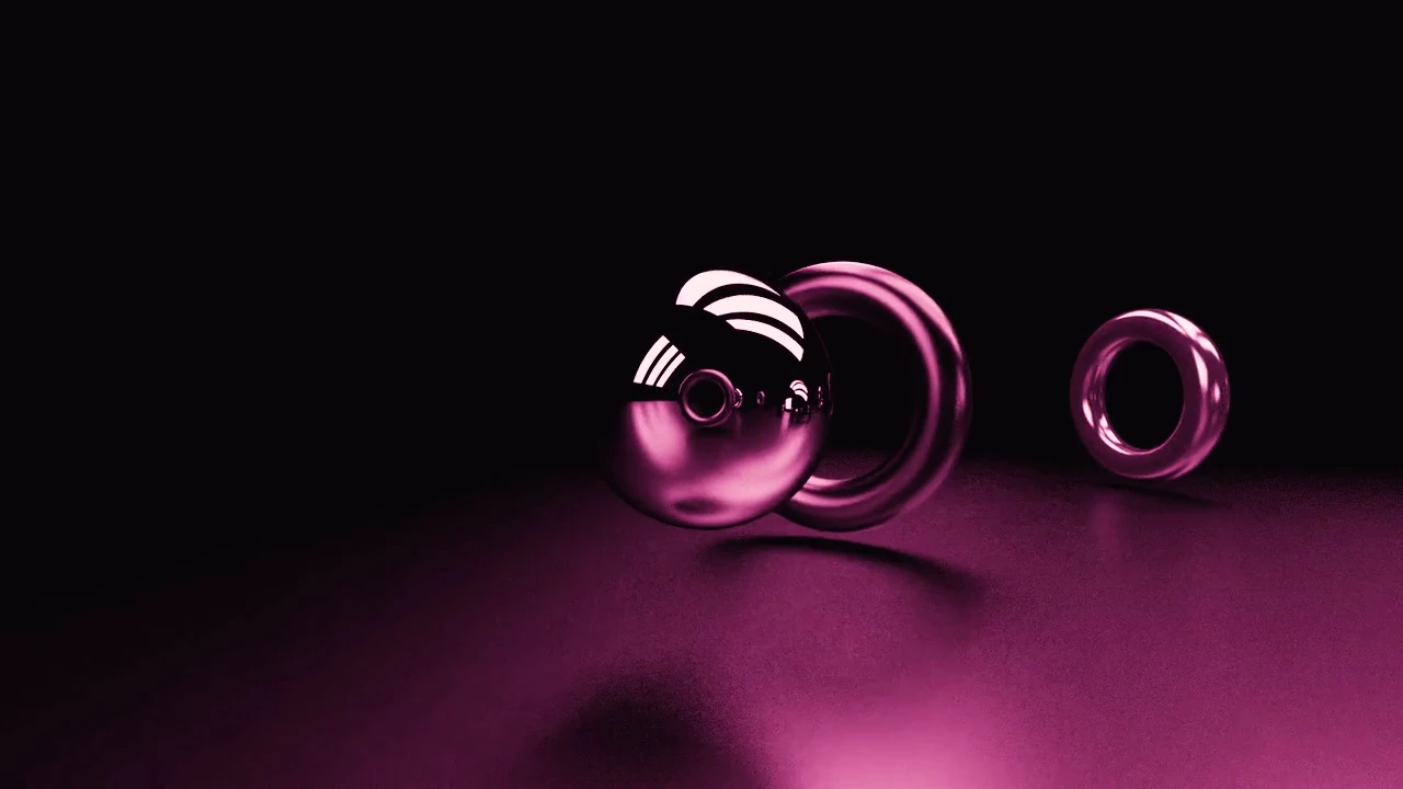Classic pink chrome rings